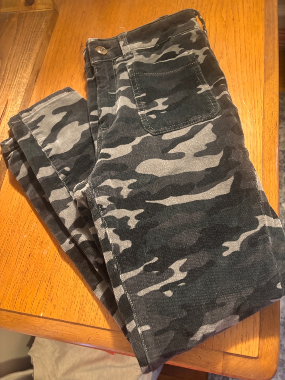 Pilcro and the Letterpress Gray & Black Camouflage Pants